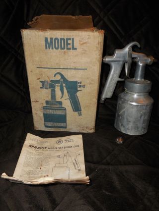 Vintage Sprayit Air Gun Thomas Industries Aluminum Paint Spray Usa Model 547