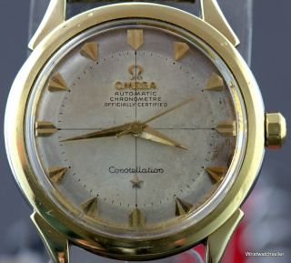 Vintage Omega Constellation Pie Pan Arrow Head 2852 Calibre 501 Gold & Steel 3