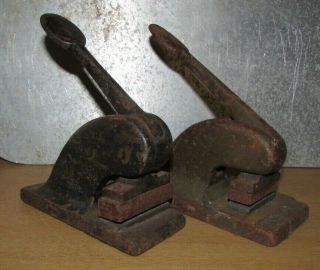 Vintage Cast Iron Embossing Letter Stamp Press Machines