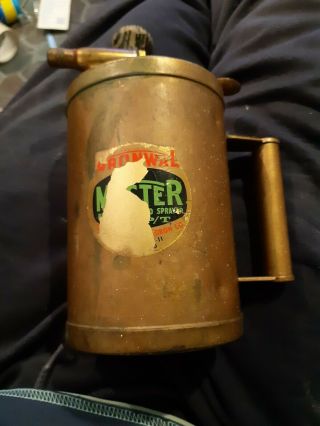 Vintage Collectible Brass Dron - Wal,  Compressed Air Sprayer.  Needs Seals