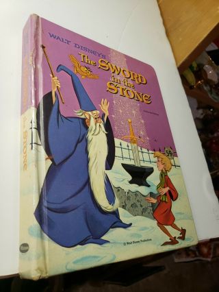 Vintage 1963 Walt Disney The Sword In The Stone Hardcover Book