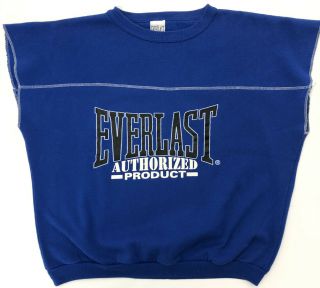 Vintage 90s Everlast Sleeveless Sweatshirt Large Distressed Made Usa Boxing