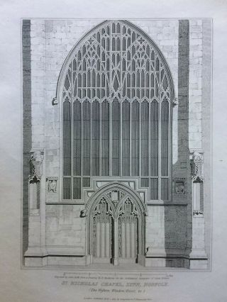 1811 Antique Prints X 2 ; Chapel Of St Nicholas,  King 