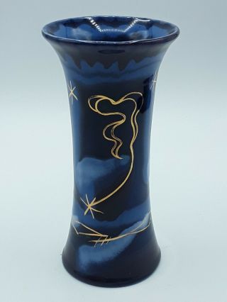 Vintage Goedewaagen Gouda Holland 6 " Hand Painted Vase - Holland Numbered 411
