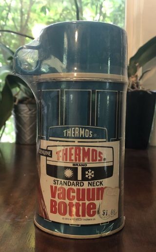 Vintage 1971 King Seeley Thermos Rare Turquoise & Black 2810 Factory