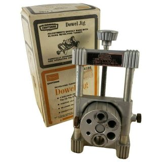 Vintage Sears Craftsman 9 - 4186 Sliding Revolving Turret Doweling Dowel Jig Tool