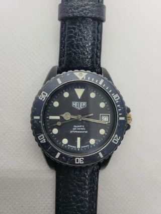 Heuer 1000 980.  026 Pvd Dlc Submariner Style Dive Watch
