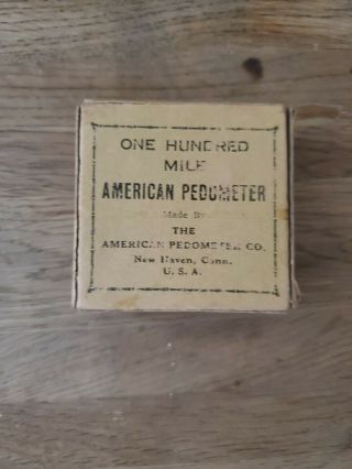 The American Pedometer Co One Hundred Mile Pedometer Vintage