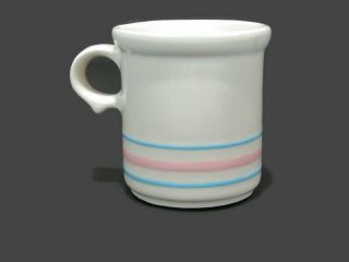 Mccoy Blue And Pink Band Stoneware Mug 1412 Replacement Coffee Mug Made In Usa