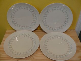 Mid Century Ben Seibel Iroquois Impromptu Pins & Beads 10 " Dinner Plate Set Of 4