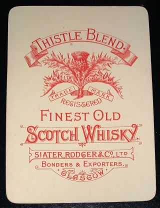 Playing Swap Cards 1 Wide Vintage Thistle Blend Scotch Whisky Glasgow Advt