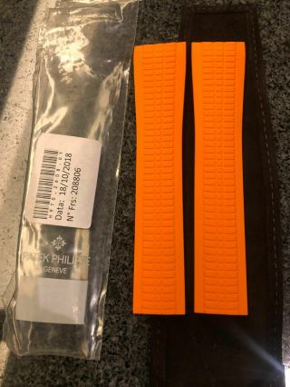 Patek Philippe Orange Strap For 5968 Aquanaut Chrono 22mm
