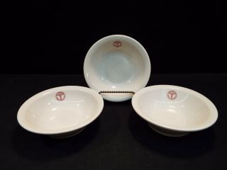 Set Of (3) United States Army Medical Department 6 1/4 " Soup/cereal Bowls