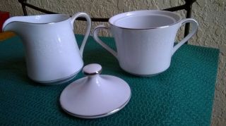 Crown Empire Fine China Princess Pattern Creamer and Sugar Bowl with Lid 3