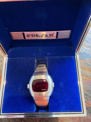 Pulsar Solid State Digital Time Computer Watch Worn 3 Times Stainless Steel