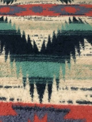 Vintage Biederlack Aztec Print Blanket Throw,  Made In Usa 54 " X 72 "