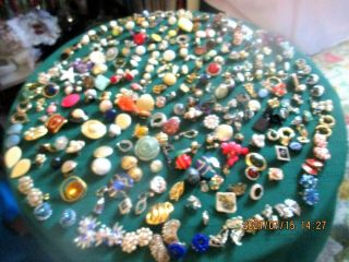 Antique And Vintage Clip And Screw Back Earrings - 36 Pairs Many Singles