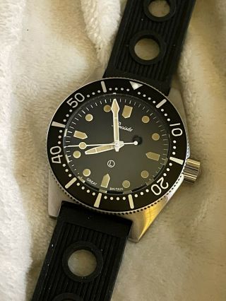 Rare British Precista Prs - 82 Royal Navy Military Automatic Divers Watch Eta 2824
