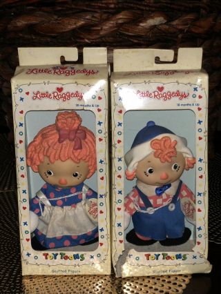 Vintage 1990’s Toy Toons Little Raggedy Ann 7” Little Raggedy Andy 7”