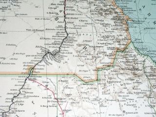 1927 MAP OF EGYPT SINAI NILE RIVER SUDAN / CAIRO INSET MAP / AFRICA 3
