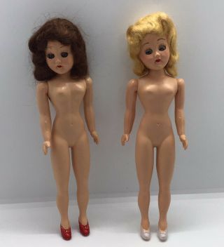 Two (2) Vintage 8” Dolls " Dress Me " Dolls Eyes,  Head And Arms Move