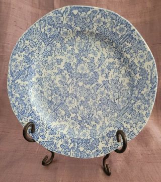 Vintage Burgess & Leigh Stoke - On - Trent Burgess Chintz Plate Blue Made In England