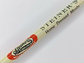 c1940s - 50s Youngstown Meat Products OH Steiner ' s Advertising Wood Pencil Vtg G13 2