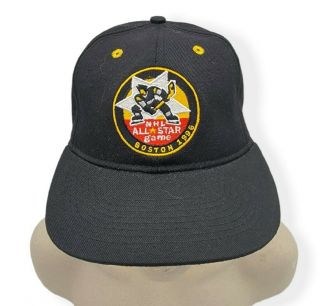 Vintage Nhl 1996 All Star Game Snapback Hat Boston Hockey Black Cap Bruins