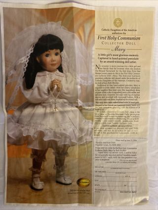 Franklin Heirloom Collector Dolls Mary First Holy Communion (from 1994)