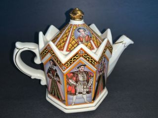 Vintage Sadler Teapot King Henry Viii And His Six Wives Made In England