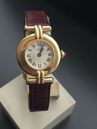 Must De Cartier Vermeil Gold Plated Silver 925 Limited Edition Ladies Watch