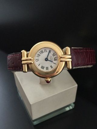 MUST DE CARTIER VERMEIL GOLD PLATED SILVER 925 LIMITED EDITION LADIES WATCH 3