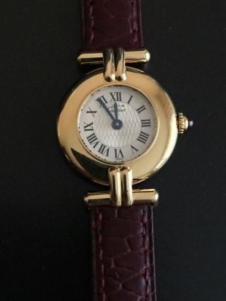 MUST DE CARTIER VERMEIL GOLD PLATED SILVER 925 LIMITED EDITION LADIES WATCH 4