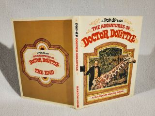 Vintage 1970 The Adventures Of Doctor Dolittle Pop - Up Book Random House Japan