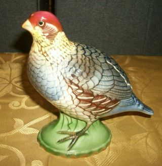 Vintage Ball Brothers California Art Ware Porcelain Ceramic Bird Figurine Quail