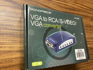 Vga - Tga / S - Video / Vga Converter Monoprice Vga To Rca Vintage Pc Accessory