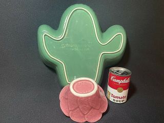 Vintage Treasure Craft USA Saquaro Cactus Chip And Dip Serving Tray & Bowl 3