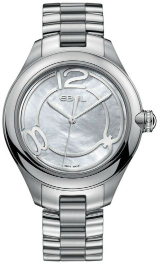 Ebel 36mm Diamond,  Stainless Silver And Mother - Of - Pearl Dial Ladies Watch 1216103