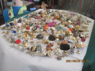 Antique And Vintage Clip And Screw Back Earrings - All 200 Plus Singles