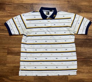 Vintage Georgia Tech University Yellow Jackets Golf Polo Shirt Men 