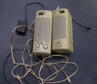 Juster Vintage Computer Speakers Set W Power Supply Work Fine Hi - Fi