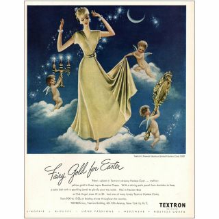1947 Textron: Fairy Gold For Easter Vintage Print Ad