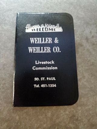 Vintage 1963 Weiller & Weiller Co.  Livestock Commission Notebook So.  St.  Paul