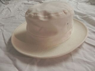 Euc Vintage Large 7 1/4 - 7 3/8 White Backtrails By Dobbs Usa Sun Hat Made In Usa