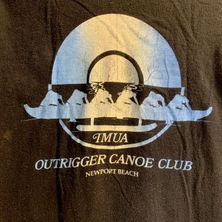 Vintage Imua Outrigger Canoe Club T Shirt Wm S/m 1980s Newport Beach California