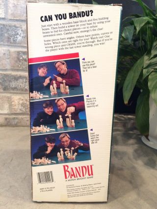 BANDU Wooden Block Stacking Game 1991 Milton Bradley Vintage 100 Complete 2