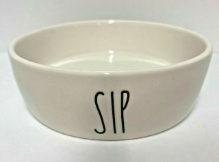 Rae Dunn " Sip " Small Stoneware Pet Bowl