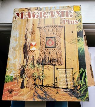 Macrame Plus Vintage 1976 Knotting Patterns Book Plant Hangers Wall Hangings