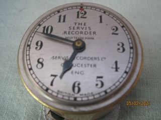 Vintage Tachometer The Servis Recorder Gloucester Made In England