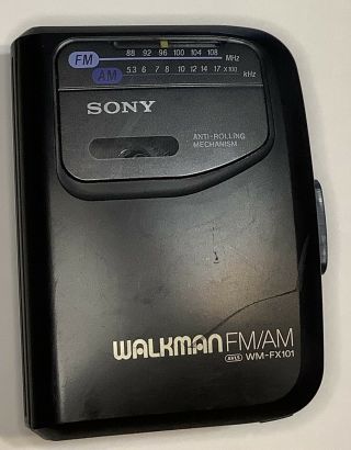 Vintage Sony Walkman Wm - Fx101 Am/fm Radio Cassette Player Read Info